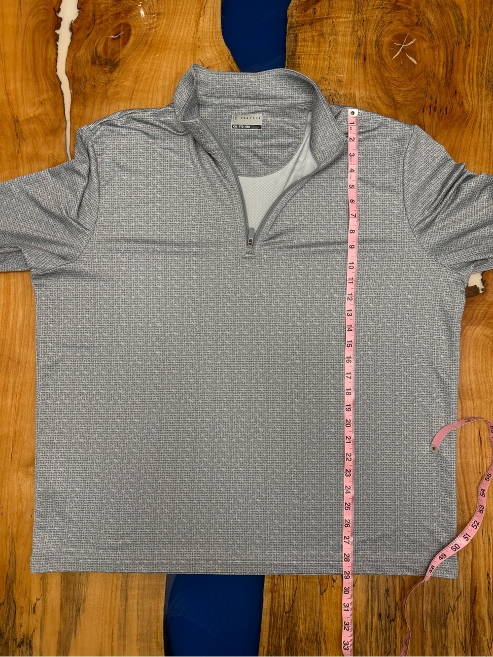 PGA TOUR Golf Quarter Zip Pullover XXL Gray Performance Stretch Medium Weight - Picture 3 of 10